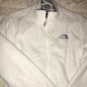 White north face fleece jacket